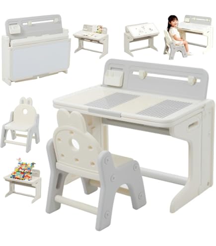 Amazon.co.jp: LZ LEISURE ZONE 子供 机 椅子 セット お絵かきボード +